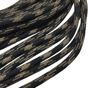 4 mm Paracord İp Siyah Gri Çapraz Desen - Görsel 3