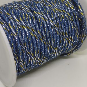 3 mm Milano İplik Multi Color Simli 05 5 Metre - Görsel 1