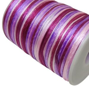 Floş İplik (Sıçan Kuyruğu ) 2 mm Ebruli Gökkuşağı Renkler 01 - Görsel 2